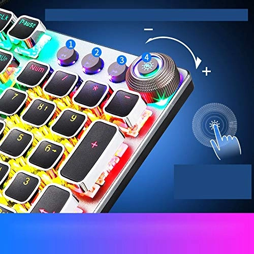 Keyboard Wired Mechanical Black Blue Switches Gaming Keyboard Led Backlit Ergonomic Wrist Rest Keyboard Gaming for Pc