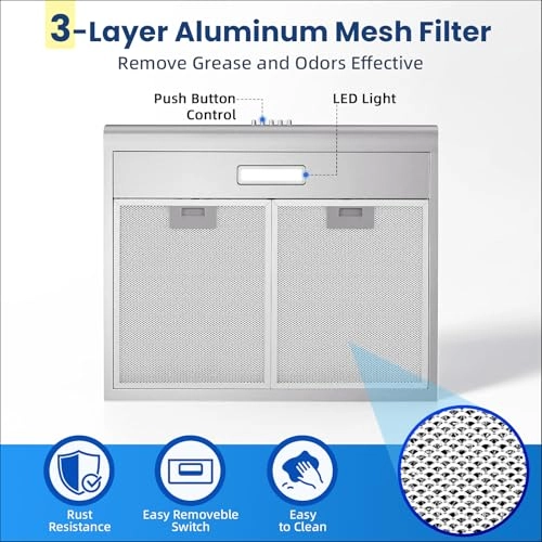 Under Cabinet Range Hood - 280 CFM 24 inch