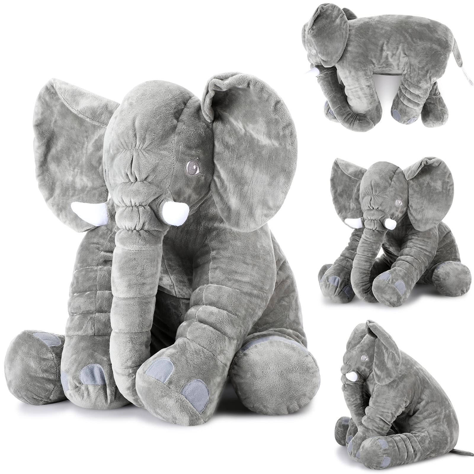 Yulejo Elephant Plush - 31.5 Inch Gray Large