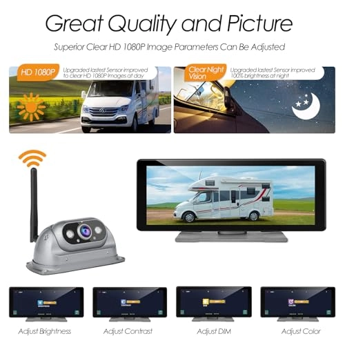 Wireless Backup Camera - IR Night Vision Wireless 1080P