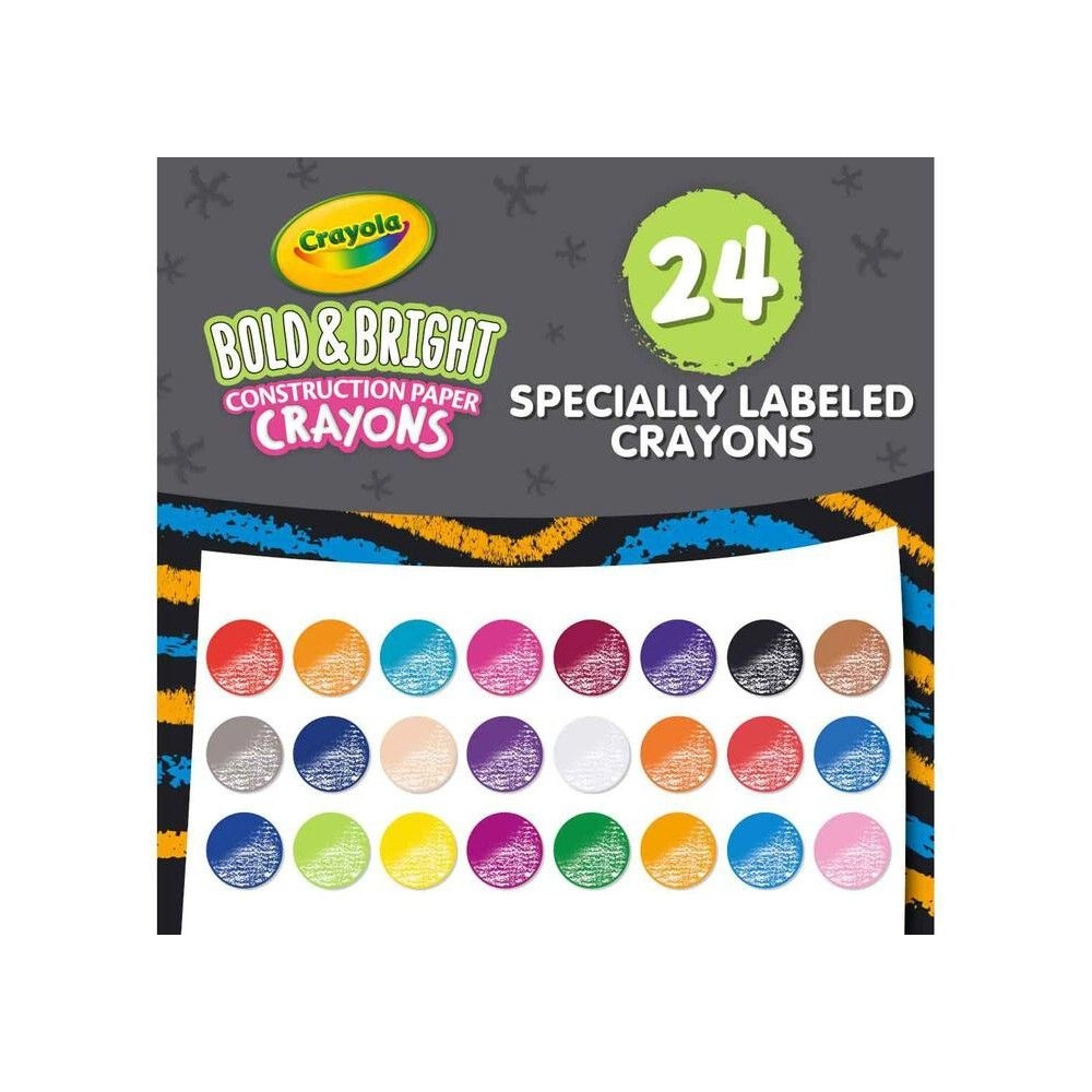 Bold & Bright Construction Paper Crayons - 24