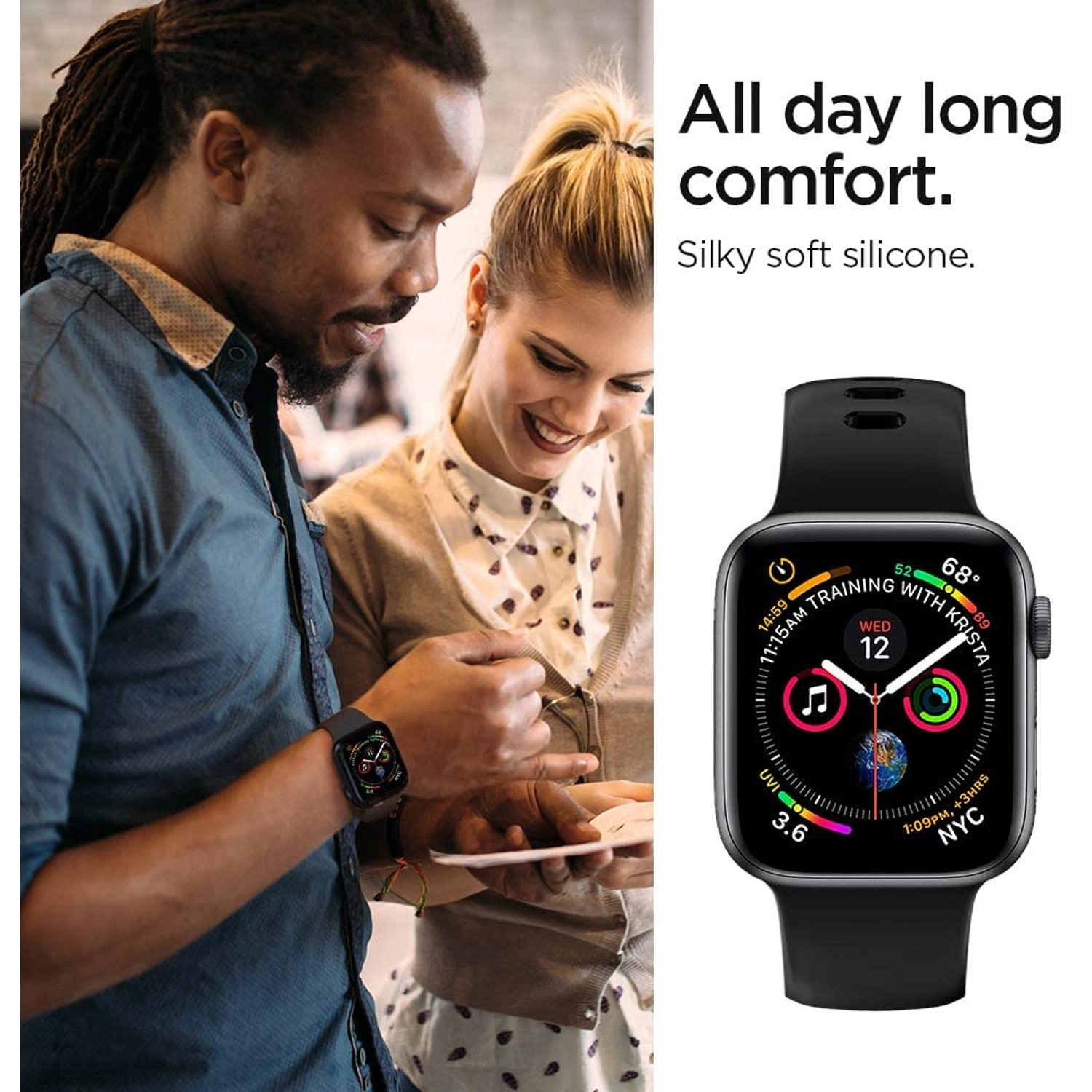 Silicone Fit Watch Band for Apple Watch - 44mm