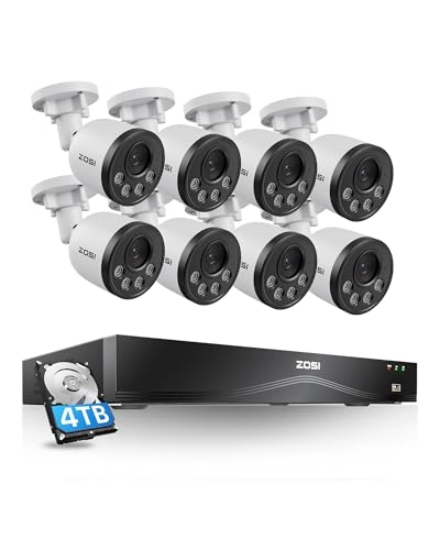 16CH 4K PoE Security Camera System - 8pcs 8MP