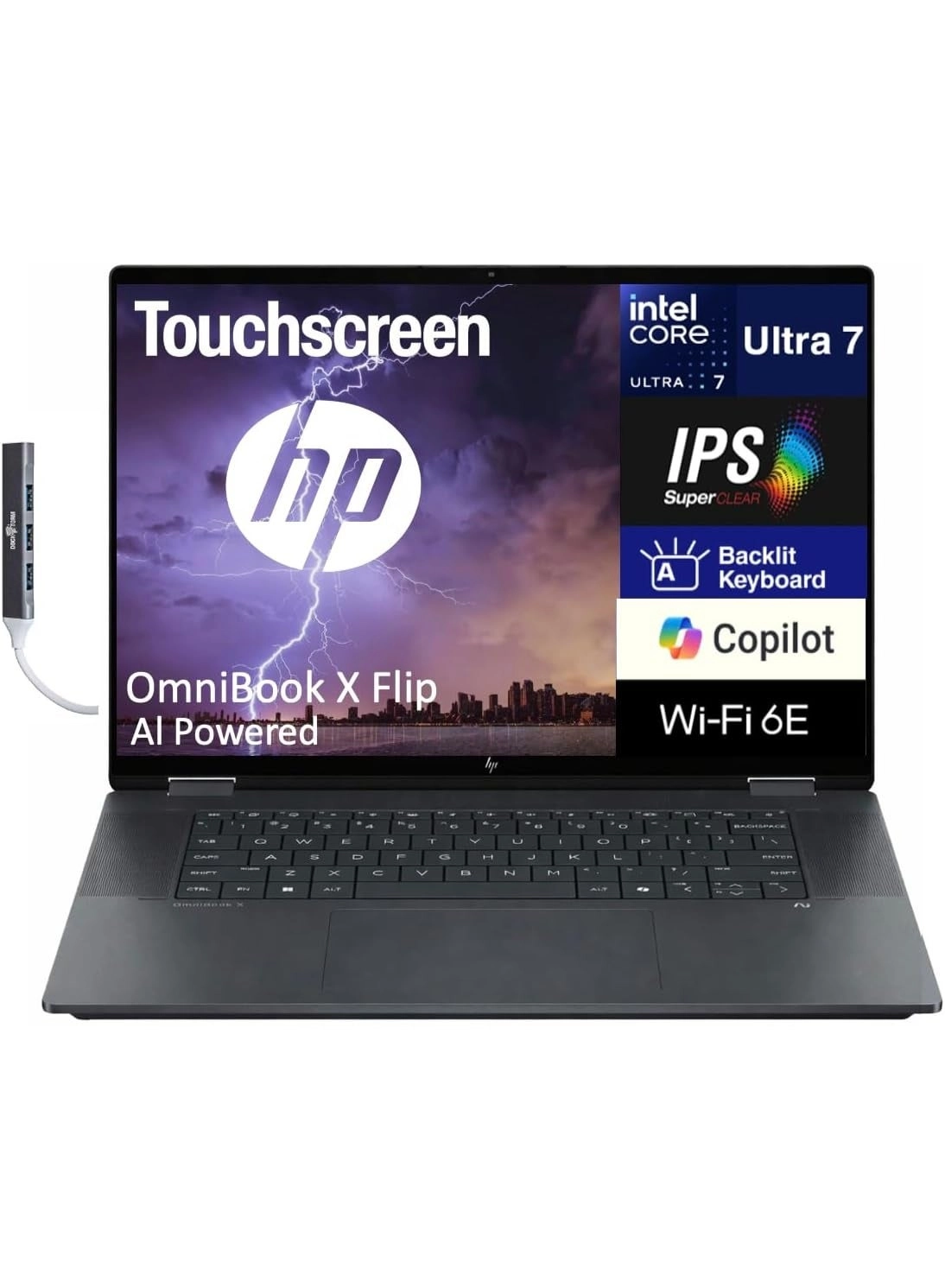 OmniBook X Flip - 16'' Core Ultra 7 258V 32GB DDR5 2TB SSD