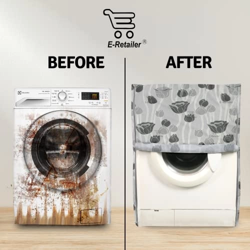 PVC Waterproof Front Load Washing Machine Cover - 5KG to 7.5KG Blue