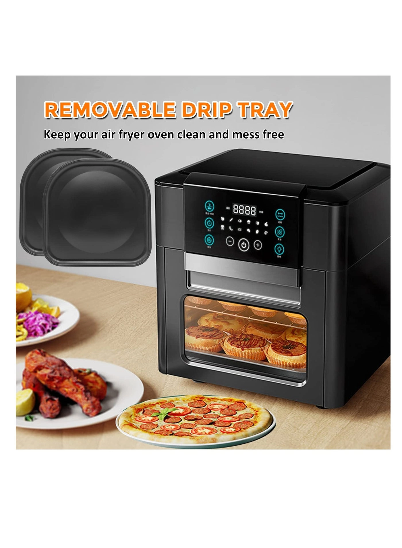 Air Fryer Drip Pan - 304 stainless steel 2 pcs