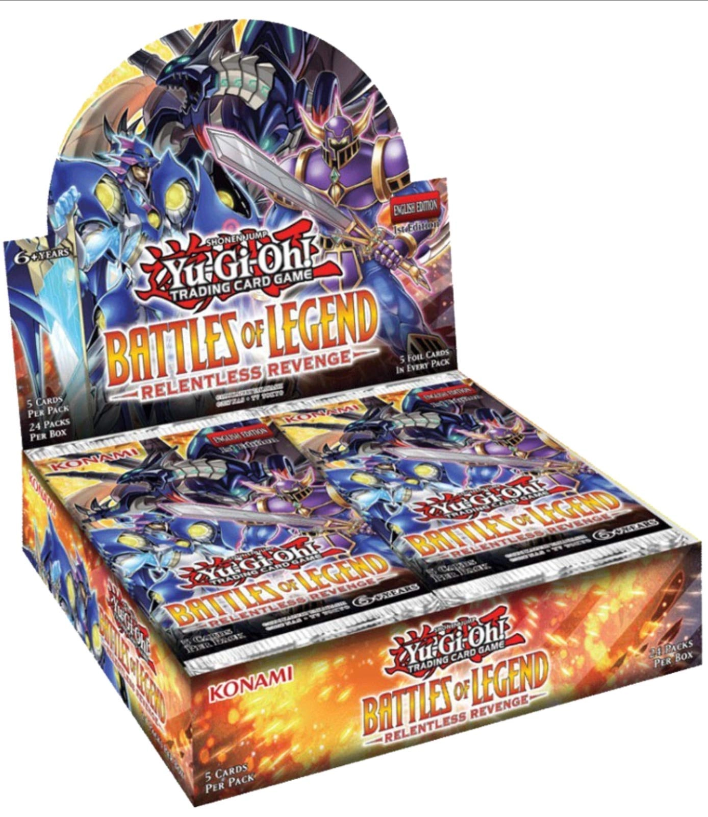 Konami Relentless Revenge Booster Box - 24 Packs 5 Cards Per Pack
