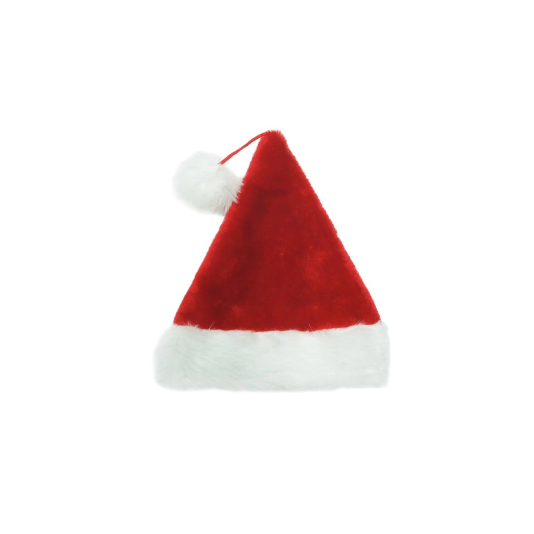 Party Zone Adult Plush Santa Hat - Red/White