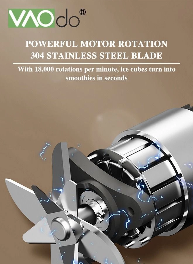 Portable Mini Blender - Rechargeable USB BPA-Free One-handed Drinking