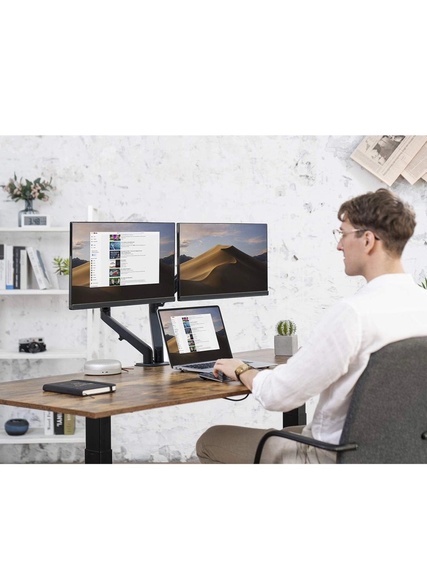 Dual Monitor Desk Mount Stand - 2