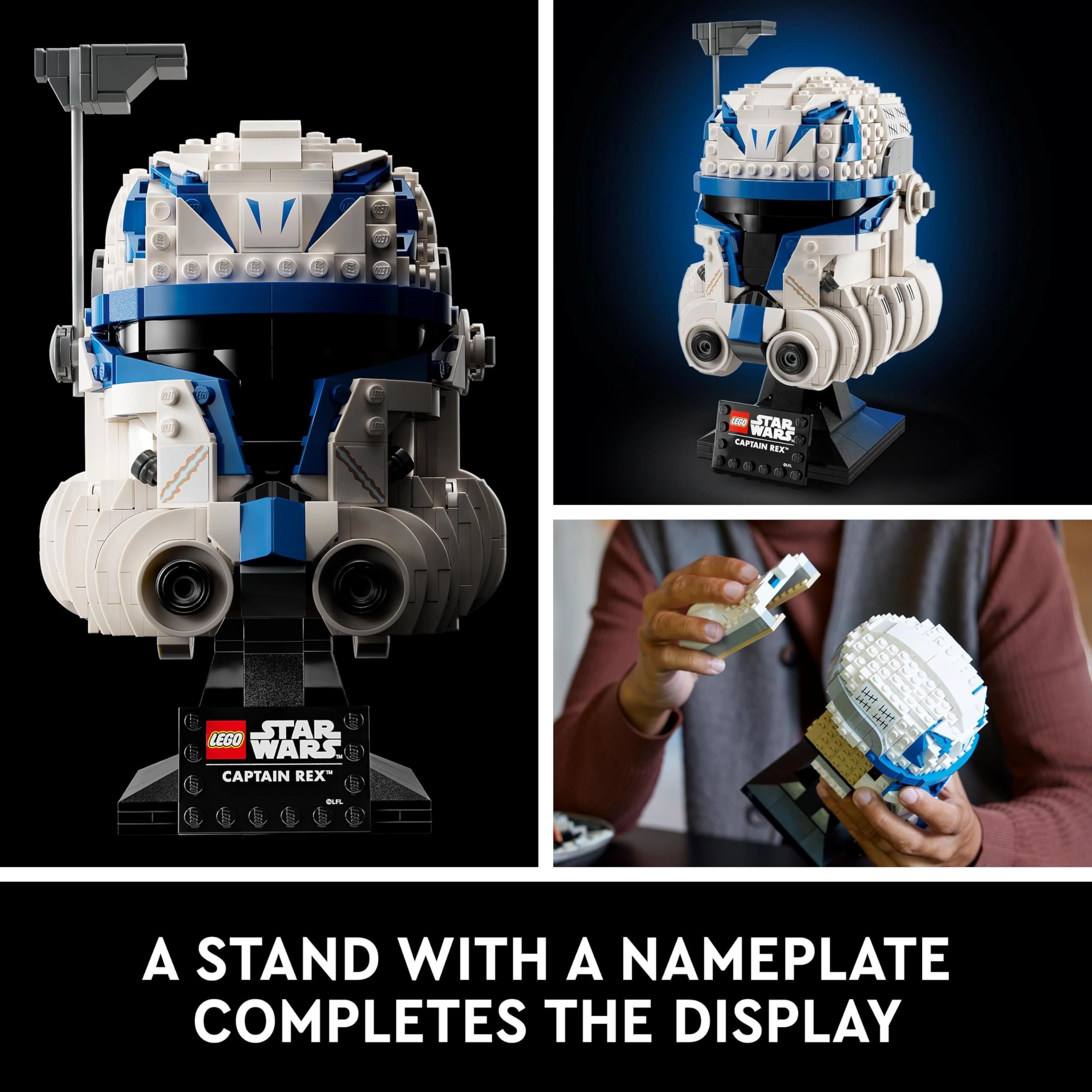 Star Wars Captain Rex Helmet (75349) - The Clone Wars Collectible Model for Adults