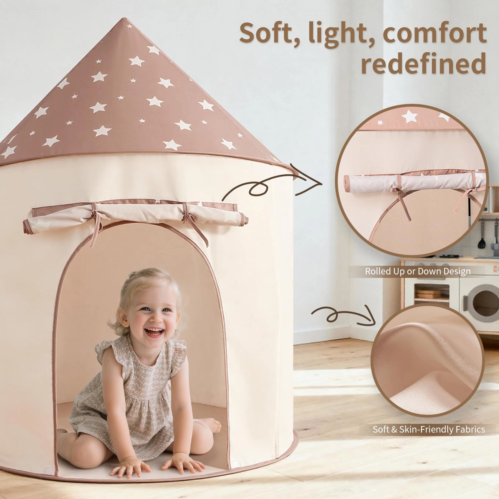 3 in 1 Play Tent - 113 cm x 288 cm x 127 cm