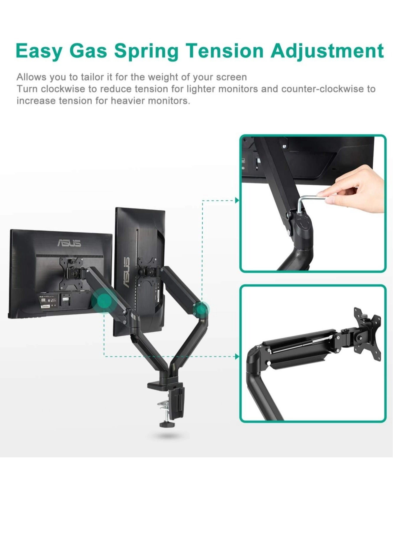 Dual Monitor Desk Mount Stand - 2