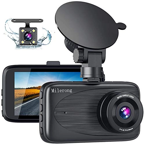 Milerong Dash Cam Front and Rear - 1080P FHD