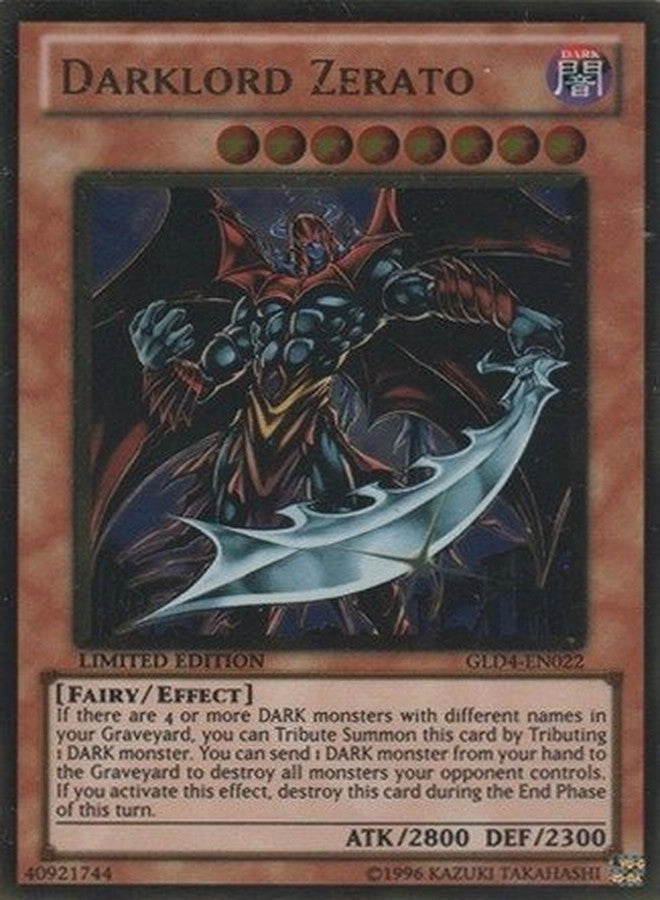 Yu-Gi-Oh! Darklord Zerato GLD4-EN022 - EN