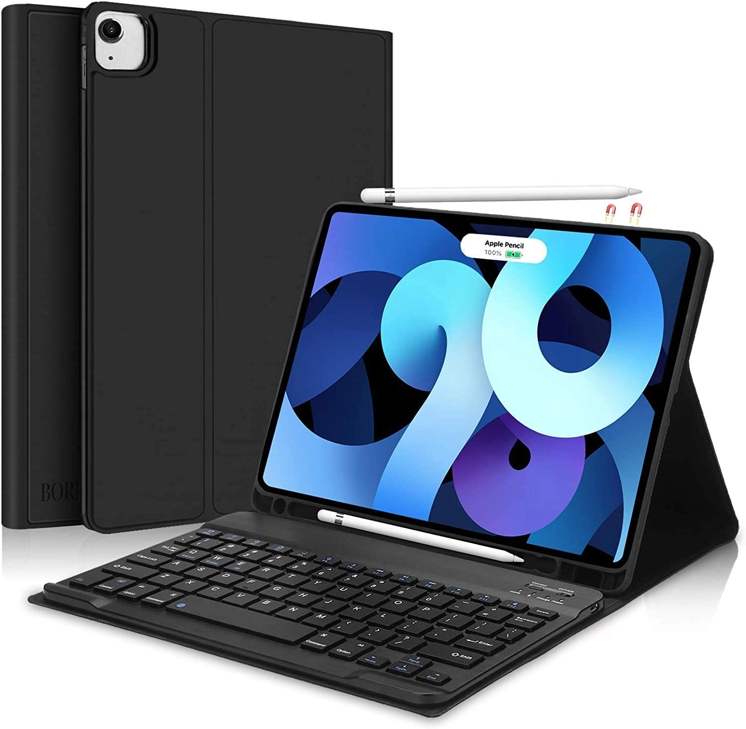 Keyboard Case with Pencil Holder for iPad Air 4th 10.9-inch (2020) + iPad Pro 11-inch (2018)