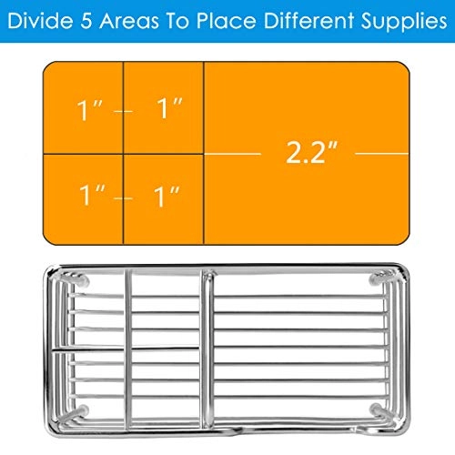 Wall Mount Toothbrush Holder - 5 Slots