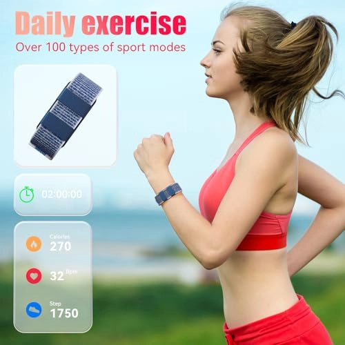 Smart Fitness Tracker - 100+ Exercise Modes IP68 Waterproof