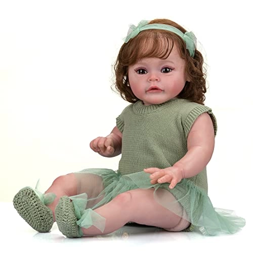 Sue-Sue Reborn Doll - 24 Inch (61 cm) hand-rooted fibre hair Blue Eyes