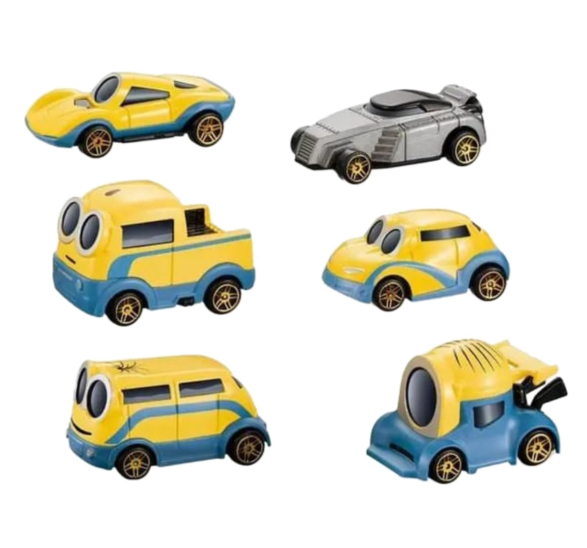 minniq store Minnions Car Play Set - 1:64 6 pcs