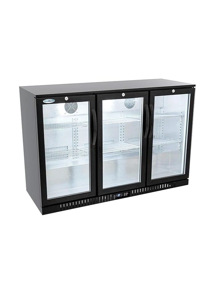 3 Door Back Bar Cooler - 11 cu.ft 32-50 Fahrenheit