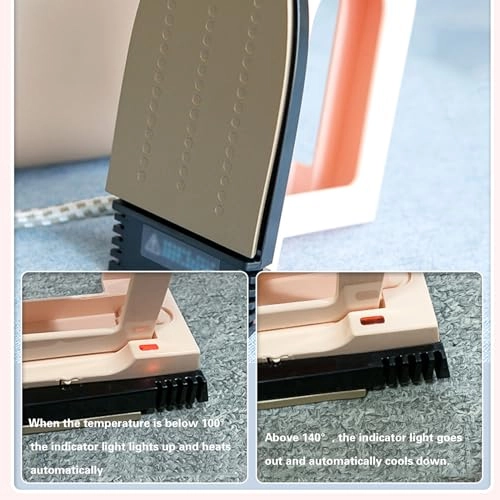 Portable Mini Travel Iron - 220W foldable pink