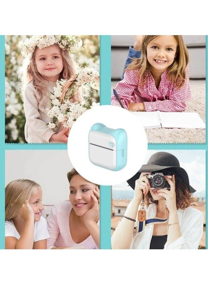 SYOSI Mini Thermal Printer - Portable 5 Rolls of Thermal Paper