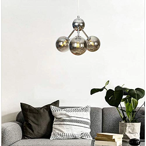 Magic Bean Molecular Chandelier - G4 LED 18 heads Black smoke-grey lampshade