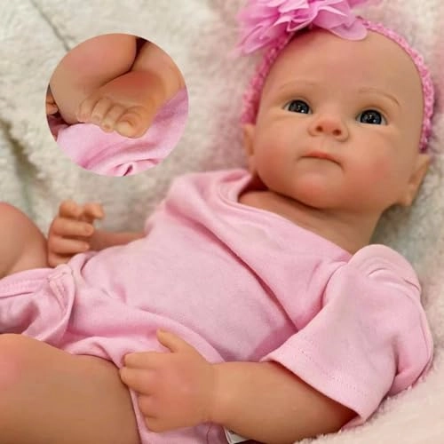 Reborn Baby Doll - 18 Inch Silicone Pink Ages 3+