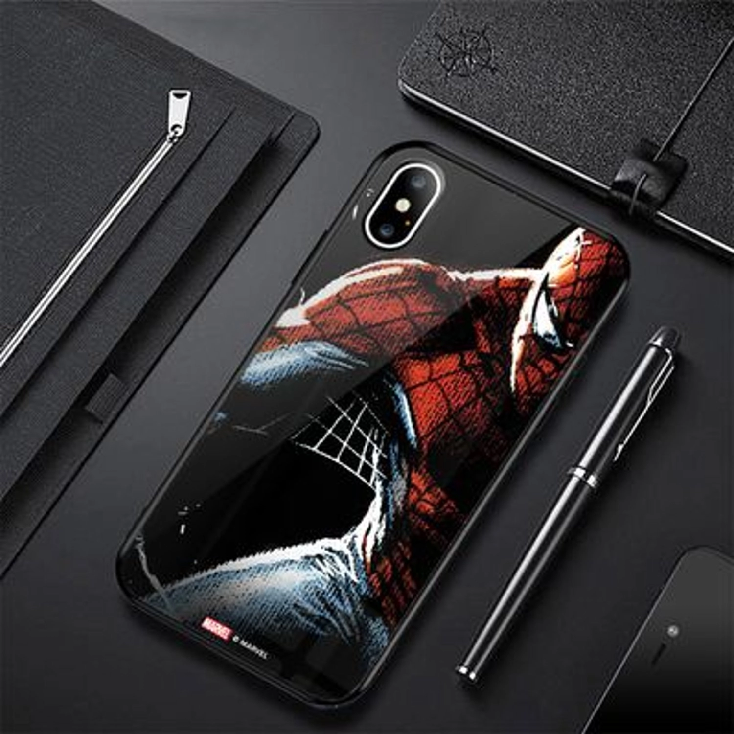 Spiderman In The Dark Back Case for iPhone Xs