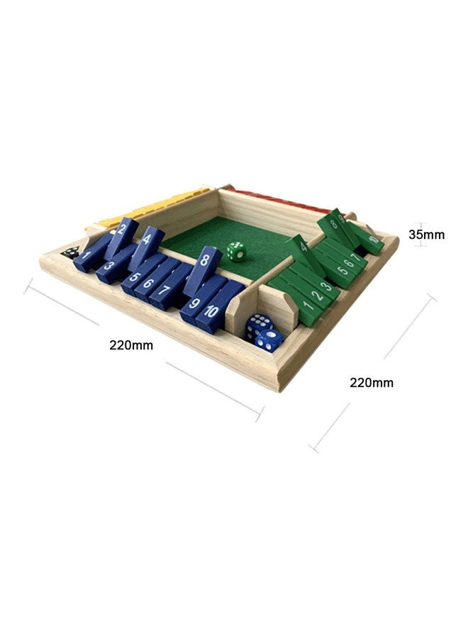 Four Side Flop Number Toys - Wooden Color chess design