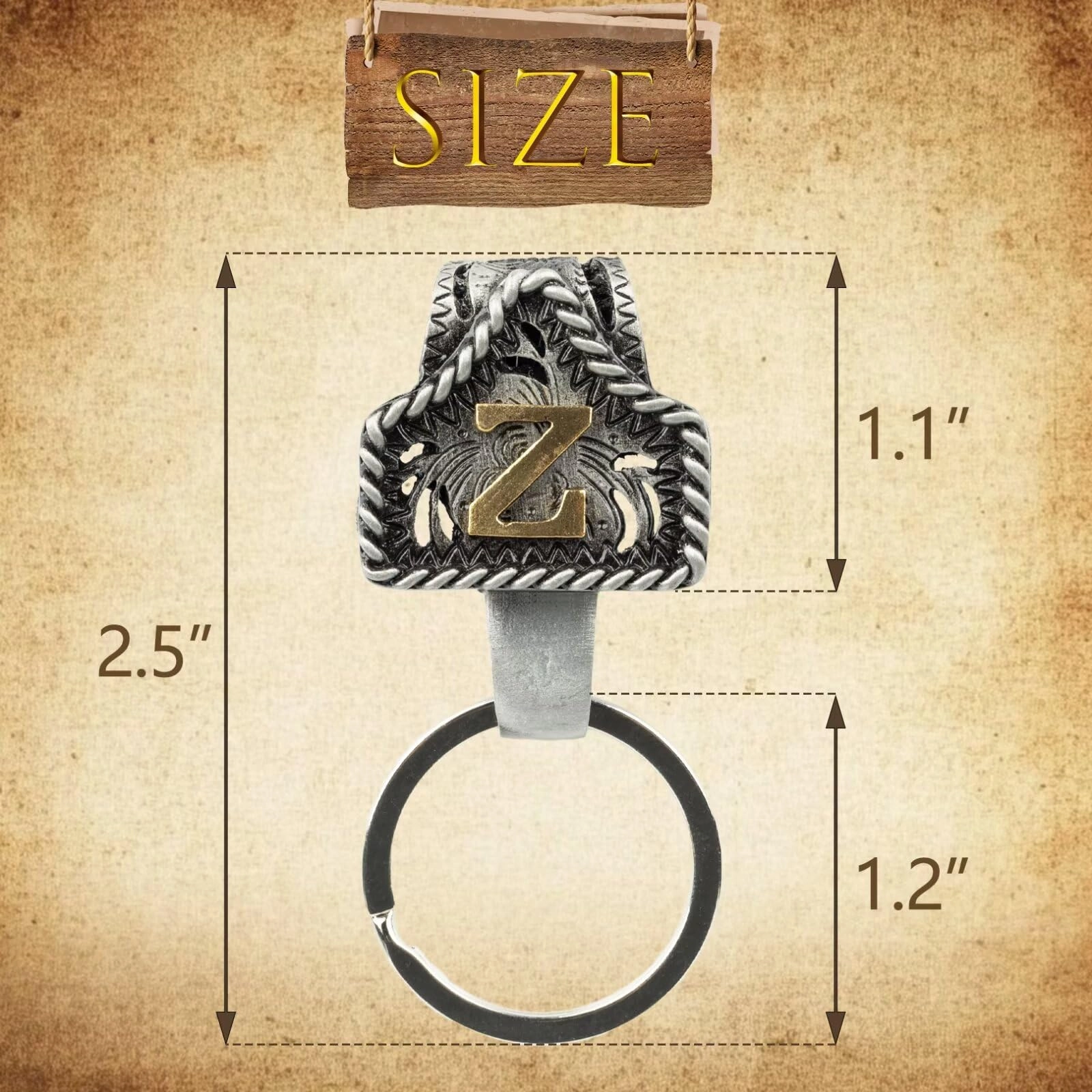 Letter Keychain - Western