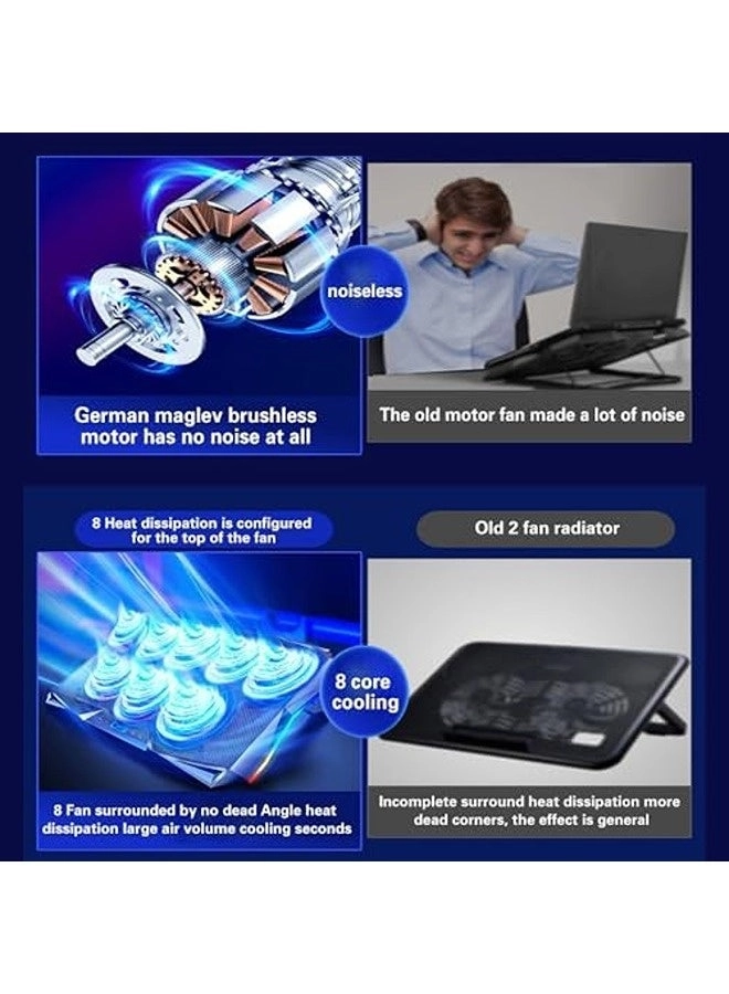 Laptop Cooling Pad - 8 Fans 11"-18"