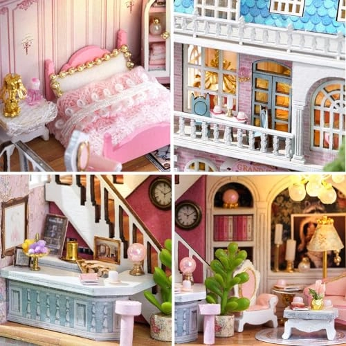 Miniature Wooden Dollhouse Furniture Kit - Creative Room 1:24