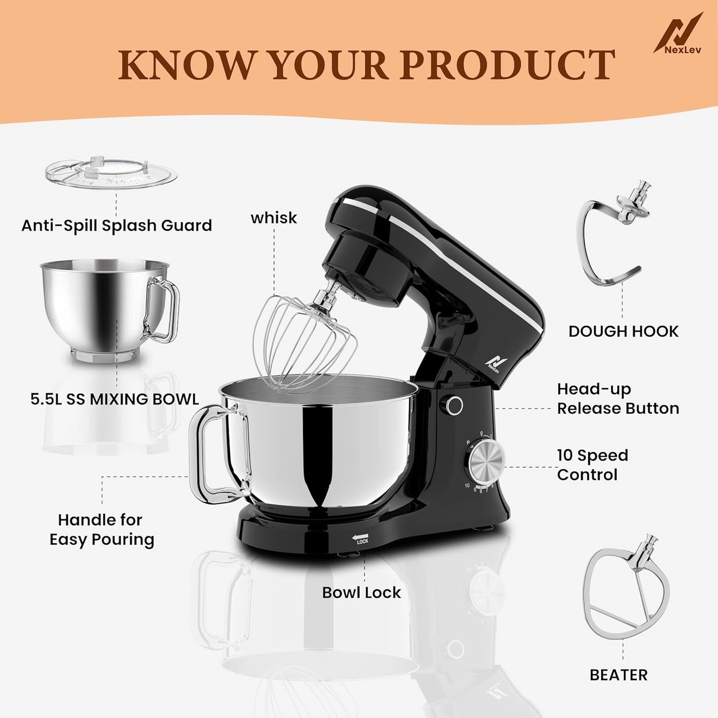 Stand Mixer - 55L 1500W