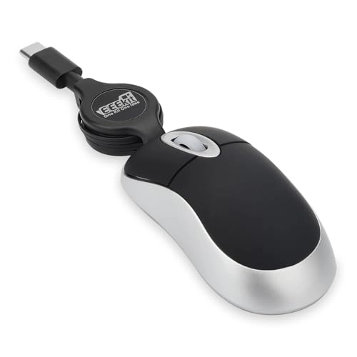 Mini Retractable Cable Mouse - USB Wired Pack