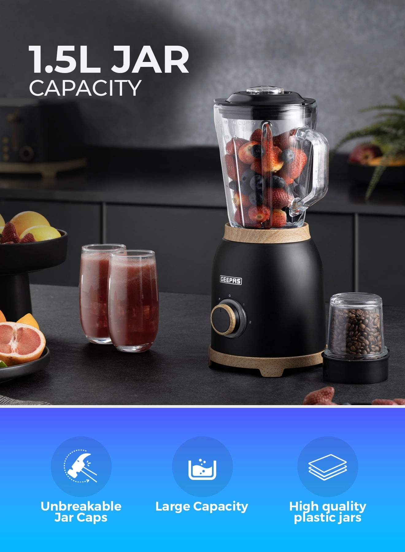 2-in-1 Blender with Grinder - 800 W