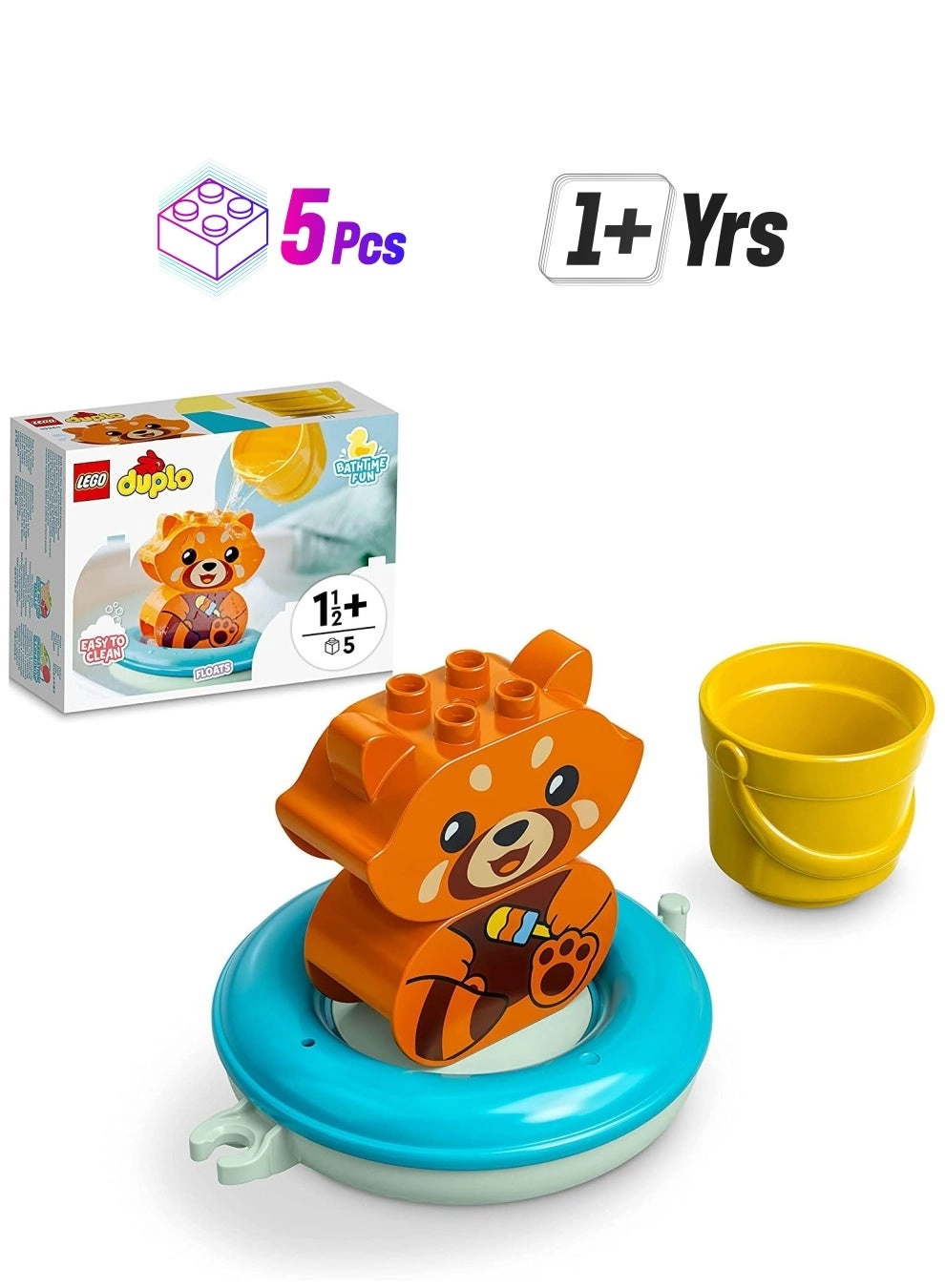 LEGO Bath Time Fun Floating Red Panda - 5.0 pieces 1+ Years