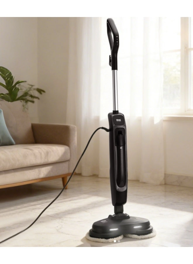 Spin Steam Mop - 1500W 360° Automatic Rotating Dual LED Lights