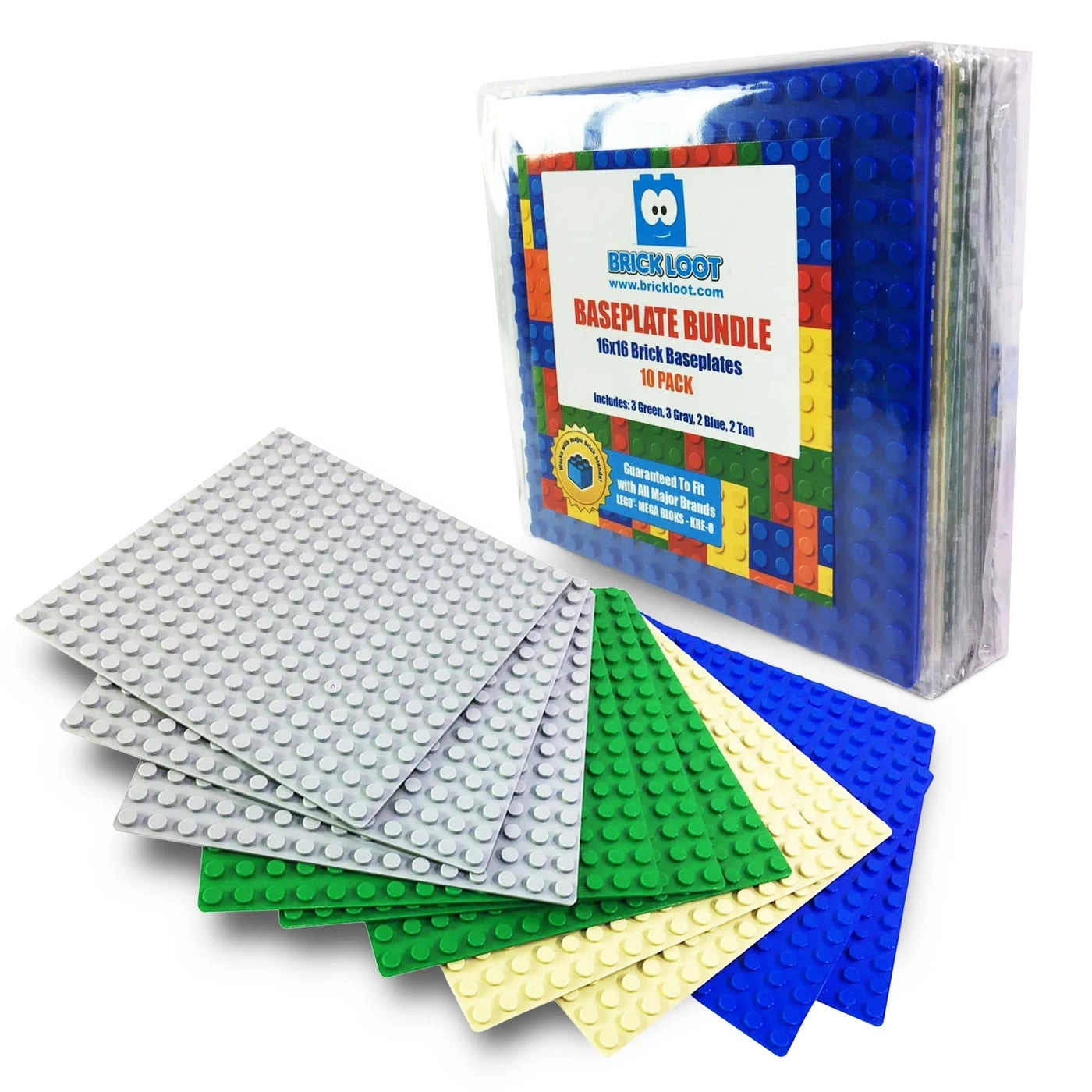 Brick Loot Classic Baseplates - 10 pcs
