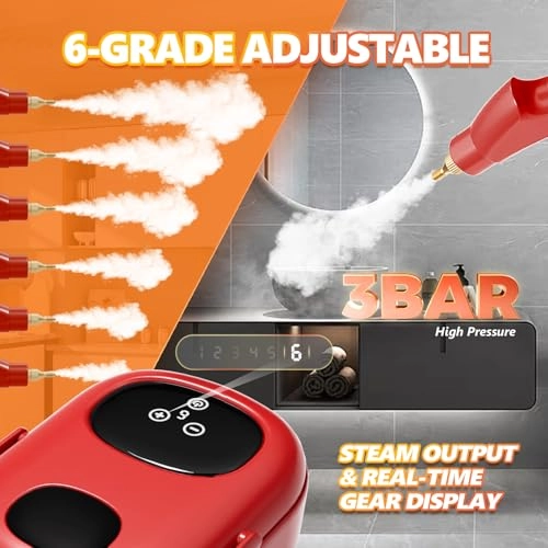 Limpiador a Vapor de Mano - 3 bar 1100ml