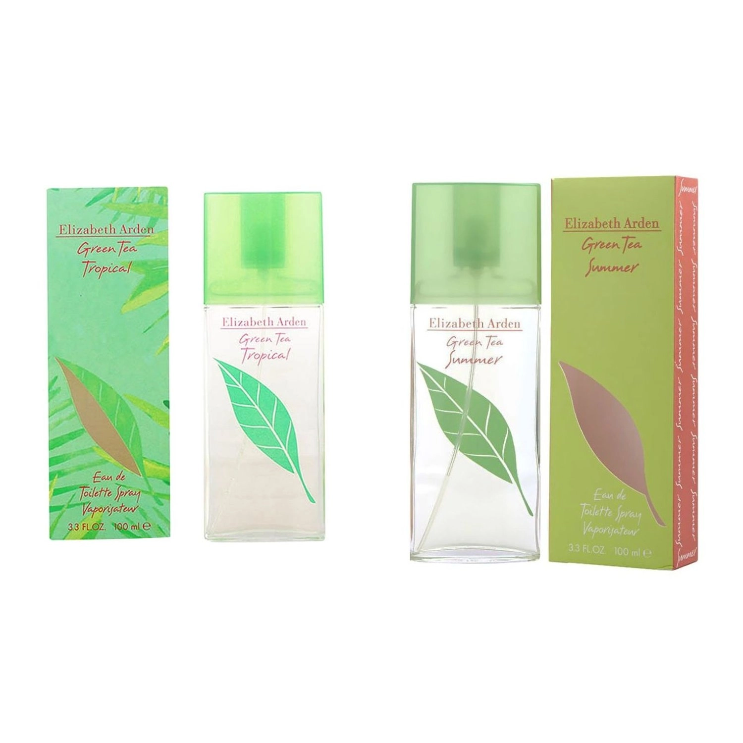 Elizabeth Arden Green Tea Tropical - 100ml Edt + Green Tea Summer - 100ml Edt