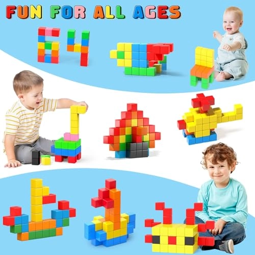 Magnetic Building Blocks - 64 pcs