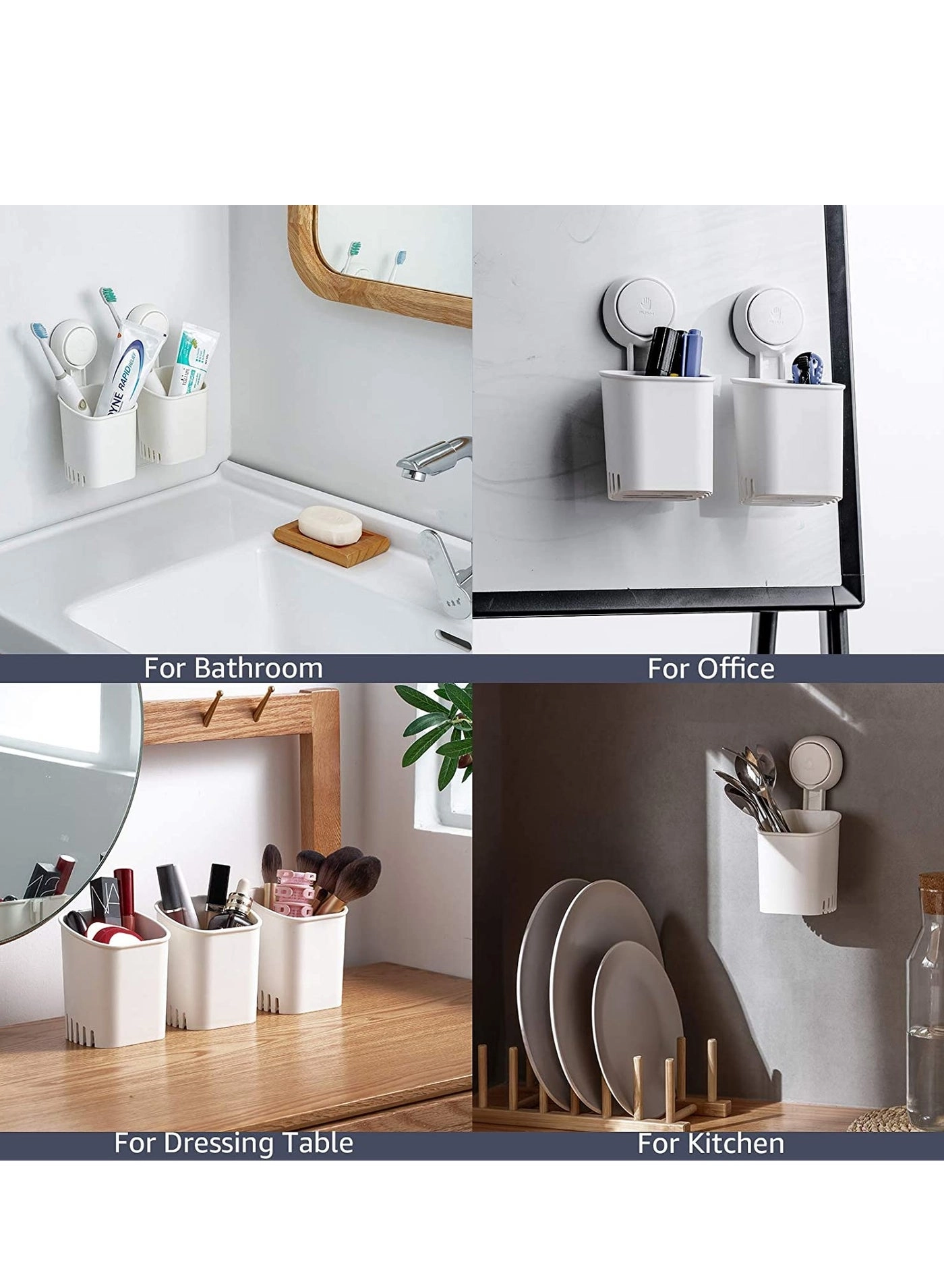 Suction Cup Toothbrush Holder - Drill-Free Wall Mounted Waterproof