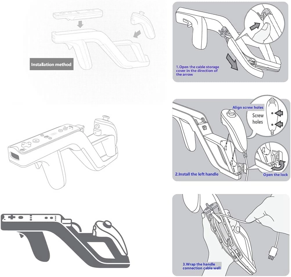 Steering Wheel + Zapper Gun - Wii Wii U Remote
