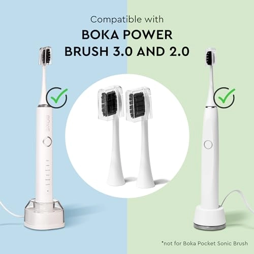 3.0 - 2 Heads Rechargeable Sonic Charcoal-Infused Bristles