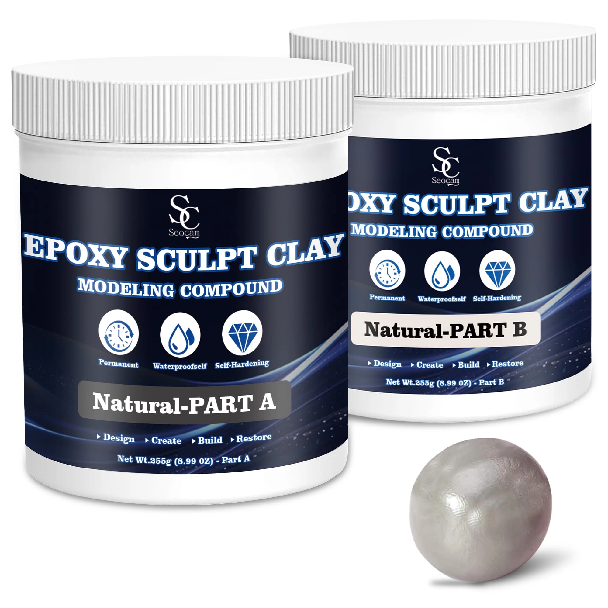 Seocam Epoxy Sculpt Clay - 454g 2pcs.
