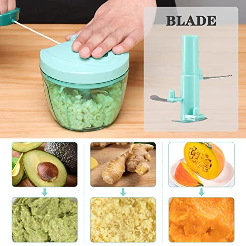 Manual Food Chopper - 650ML 3 blades