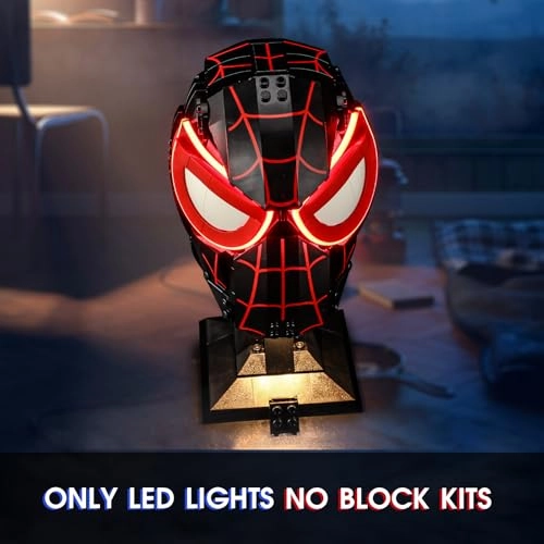 Light for LEGO 76329 Miles Morales' Mask Set - Plastic Miles Morales' Mask Set