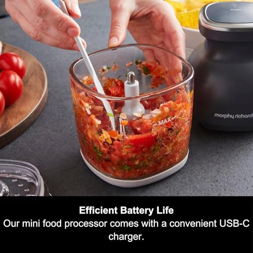 3-in-1 Cordless Mini Chopper - 500ml USB-C Charging